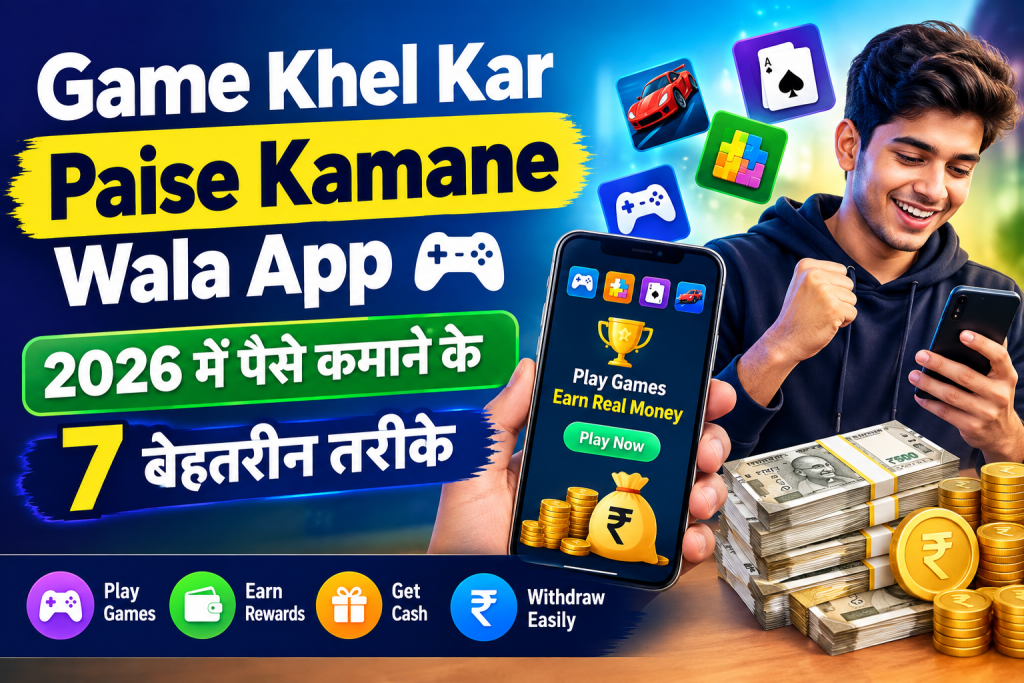Game Khel Kar Paise Kamane Wala App : 2026 में पैसे कमाने के 7 बेहतरीन तरीके